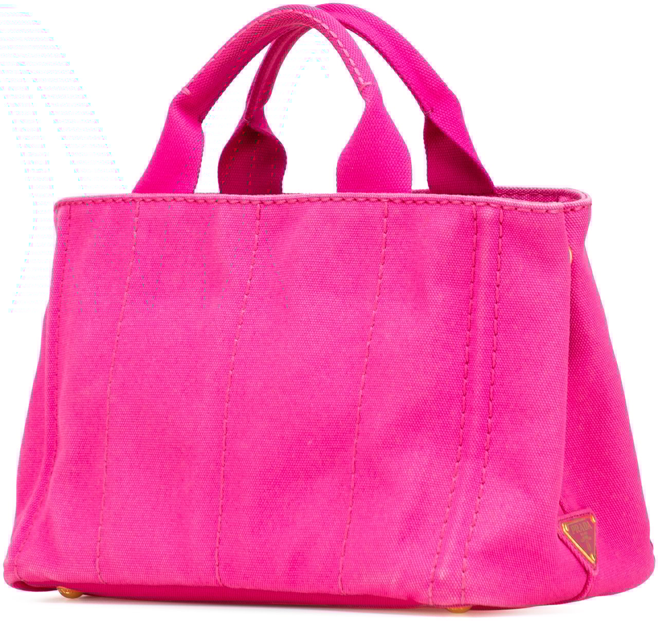 Prada Small Canvas Canapa Logo Satchel Roze
