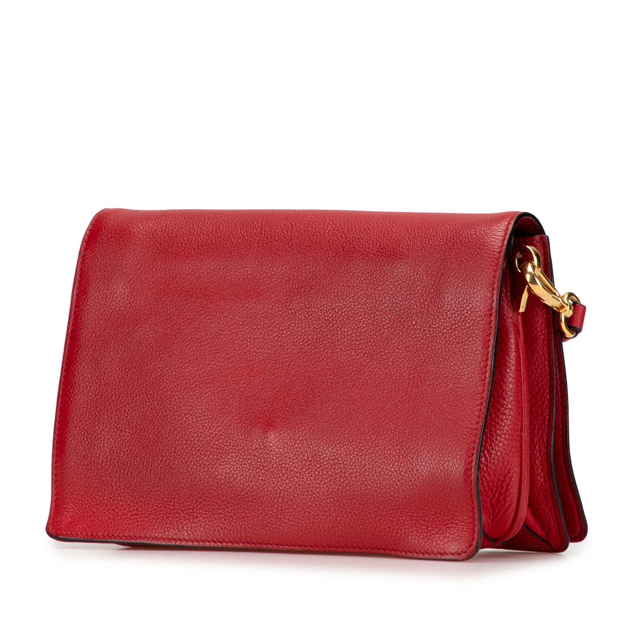 Prada Vitello Daino Flap Crossbody Rood
