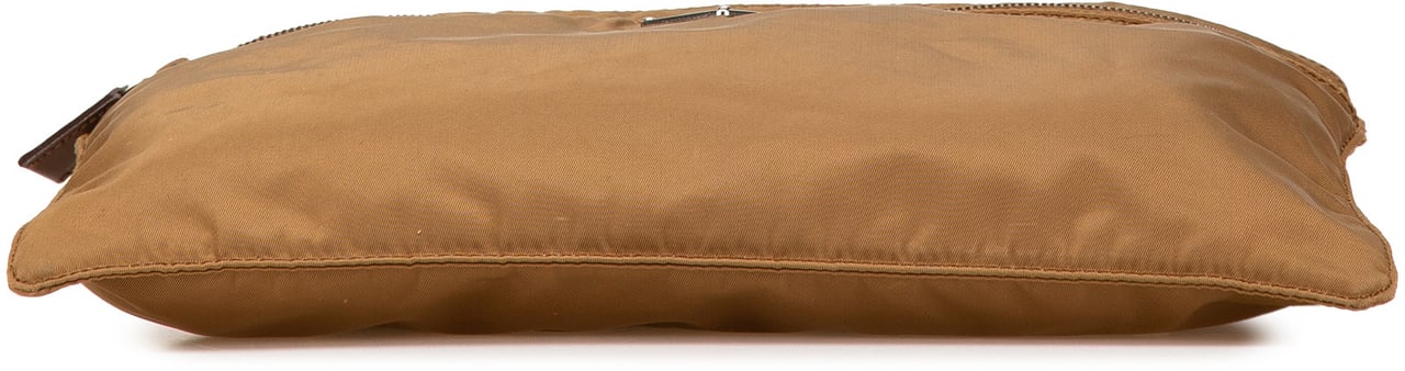 Prada Tessuto Zip Top Crossbody Bruin