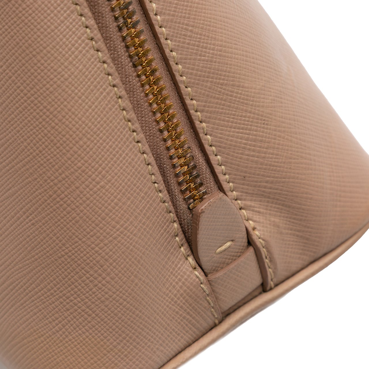 Prada Small Saffiano Lux Promenade Satchel Bruin