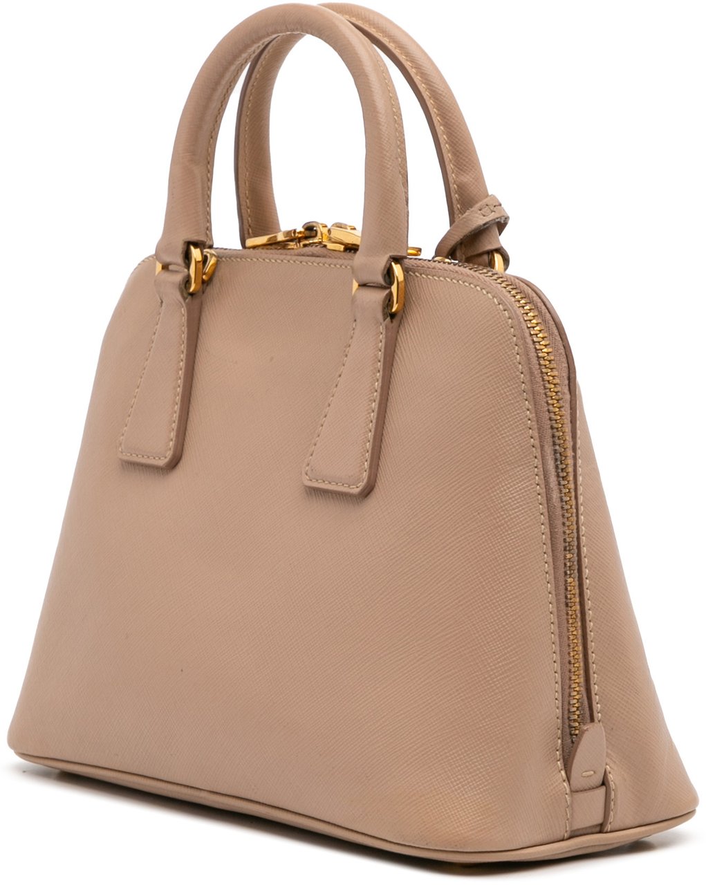 Prada Small Saffiano Lux Promenade Satchel Bruin