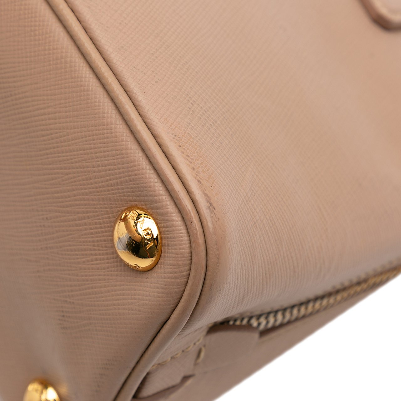 Prada Small Saffiano Lux Promenade Satchel Bruin