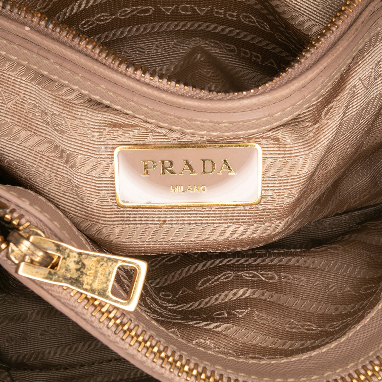 Prada Small Saffiano Lux Promenade Satchel Bruin