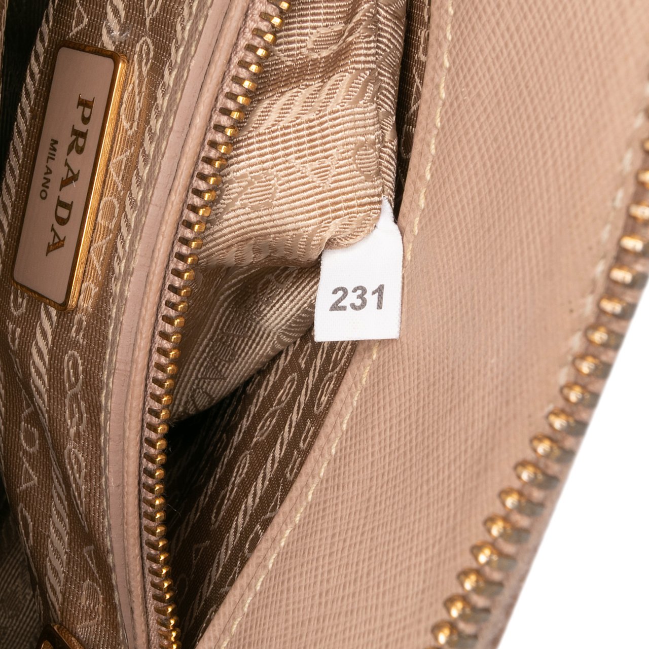 Prada Small Saffiano Lux Promenade Satchel Bruin