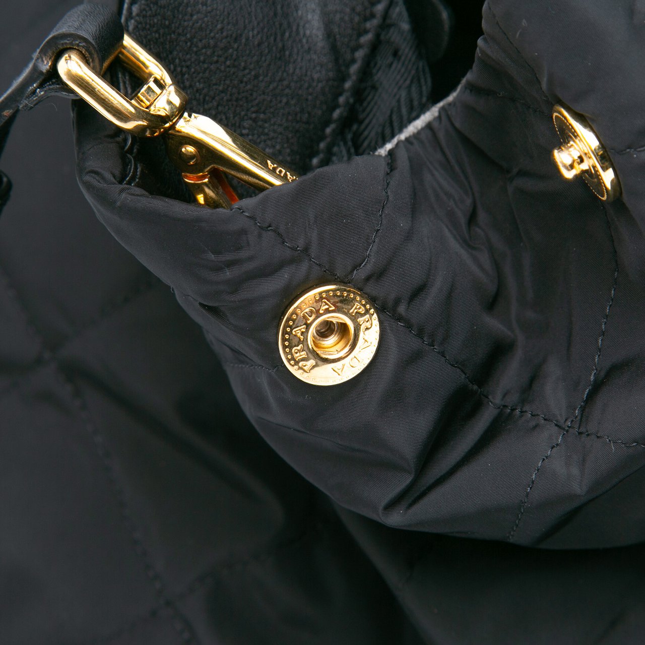 Prada Impuntu Tessuto Satchel Zwart