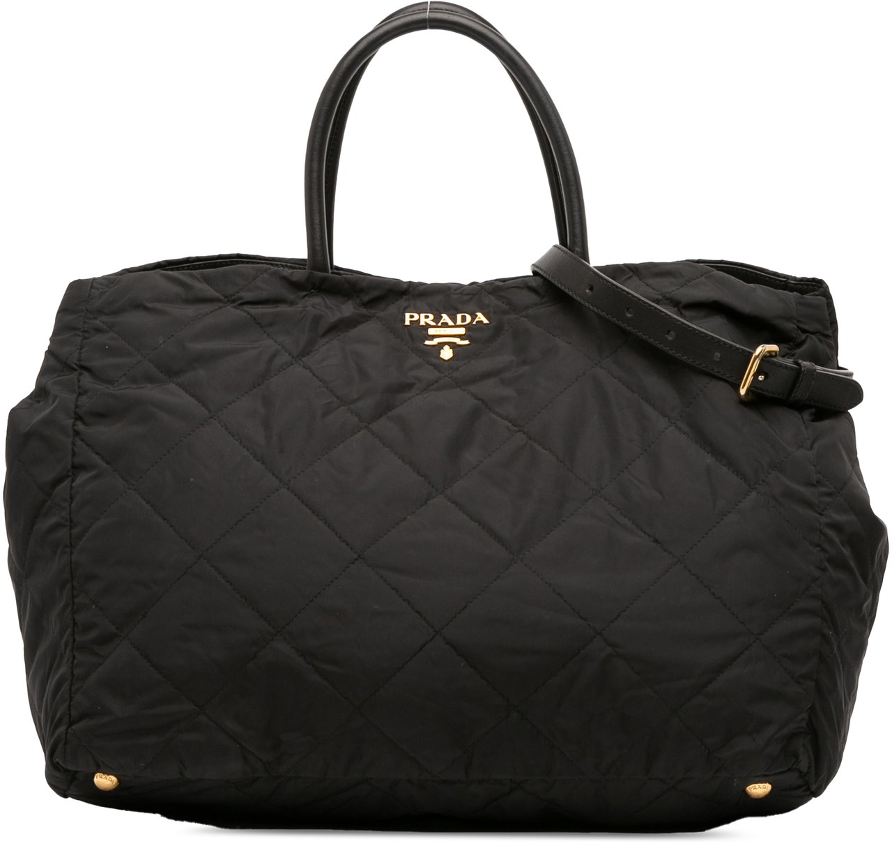 Prada Impuntu Tessuto Satchel Zwart
