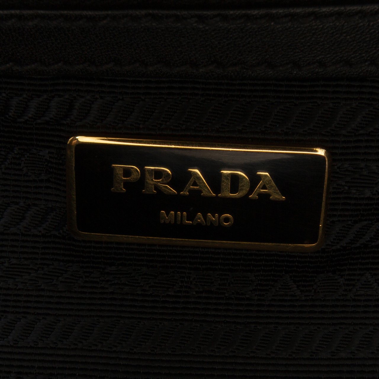 Prada Impuntu Tessuto Satchel Zwart