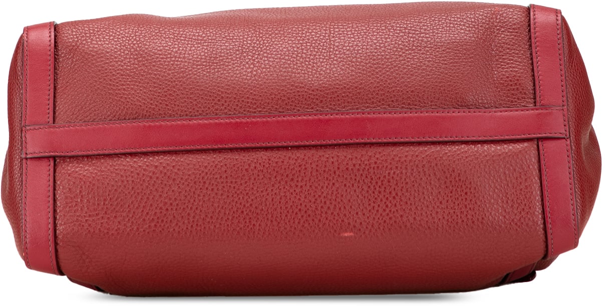 Prada Vitello Daino Shopping Tote Rood