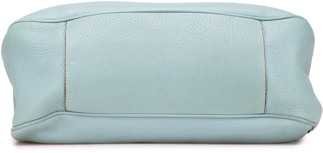 Prada Vitello Daino Shoulder Bag Blauw