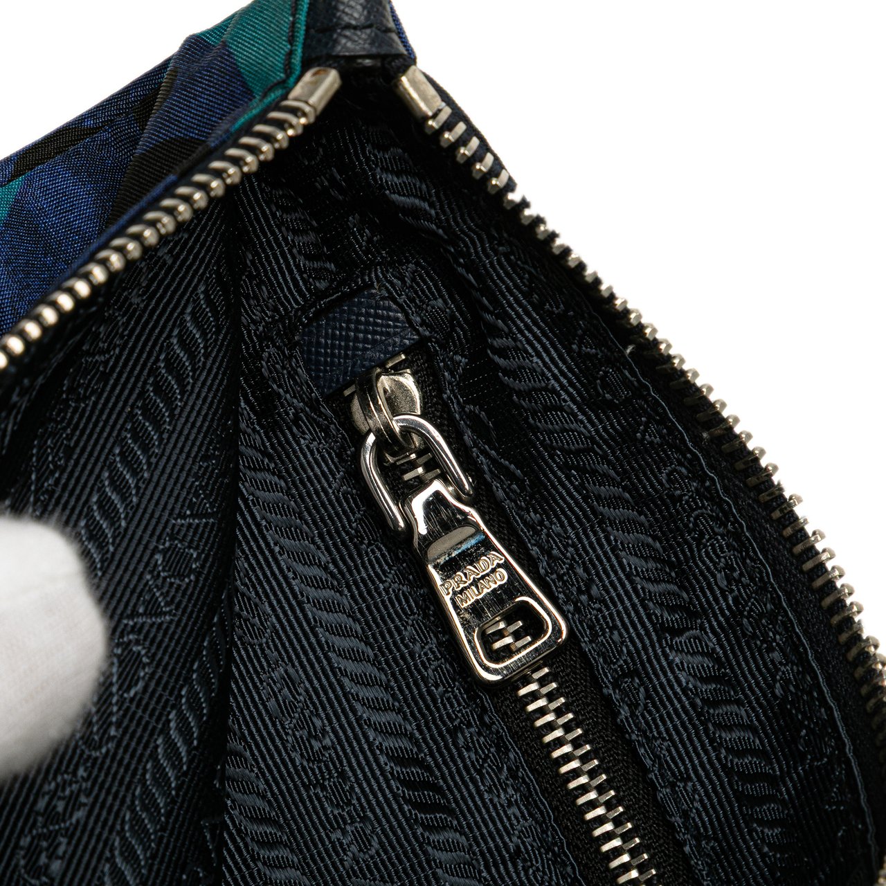 Prada Tessuto Camouflage Clutch Blauw