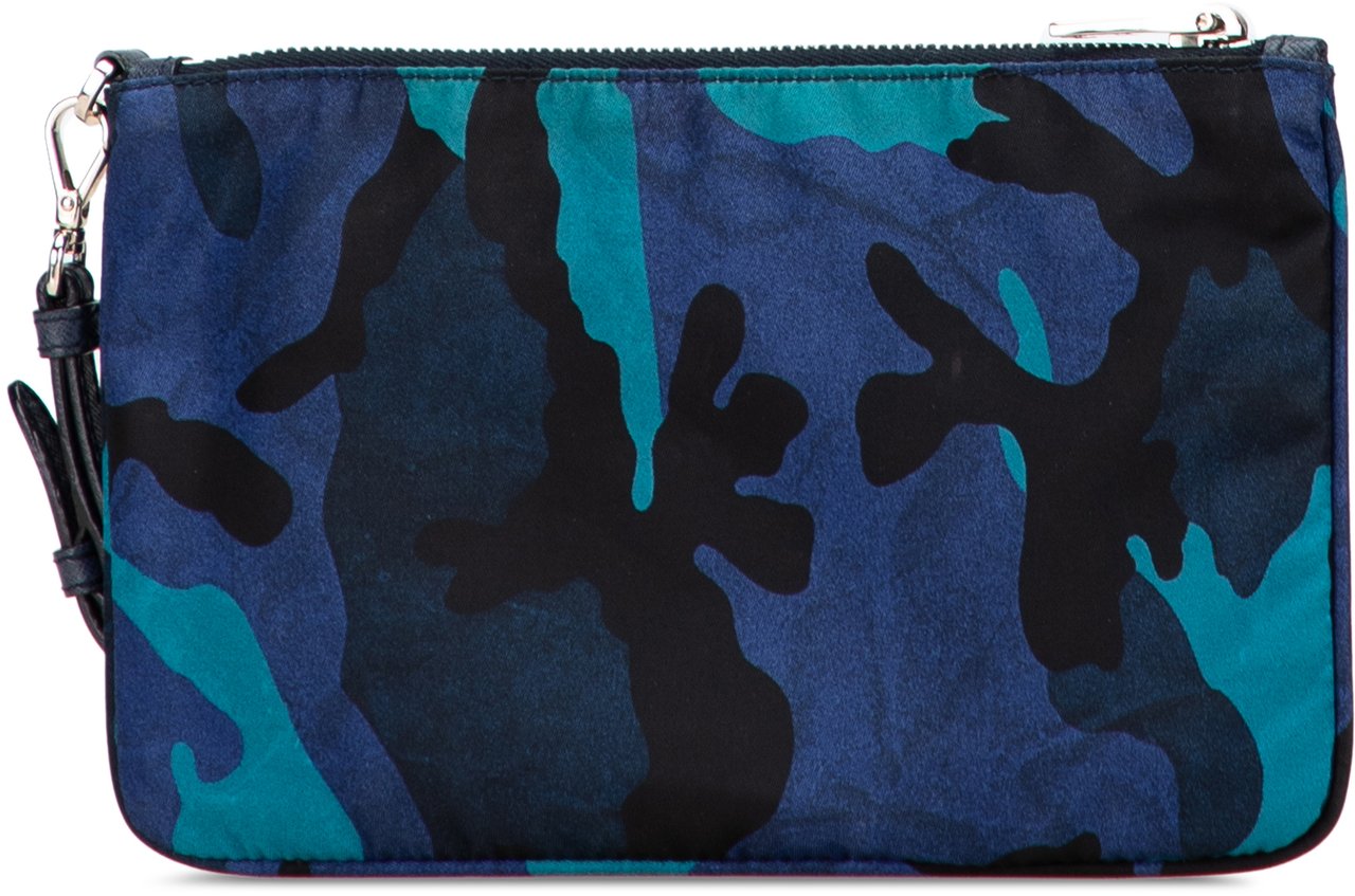 Prada Tessuto Camouflage Clutch Blauw