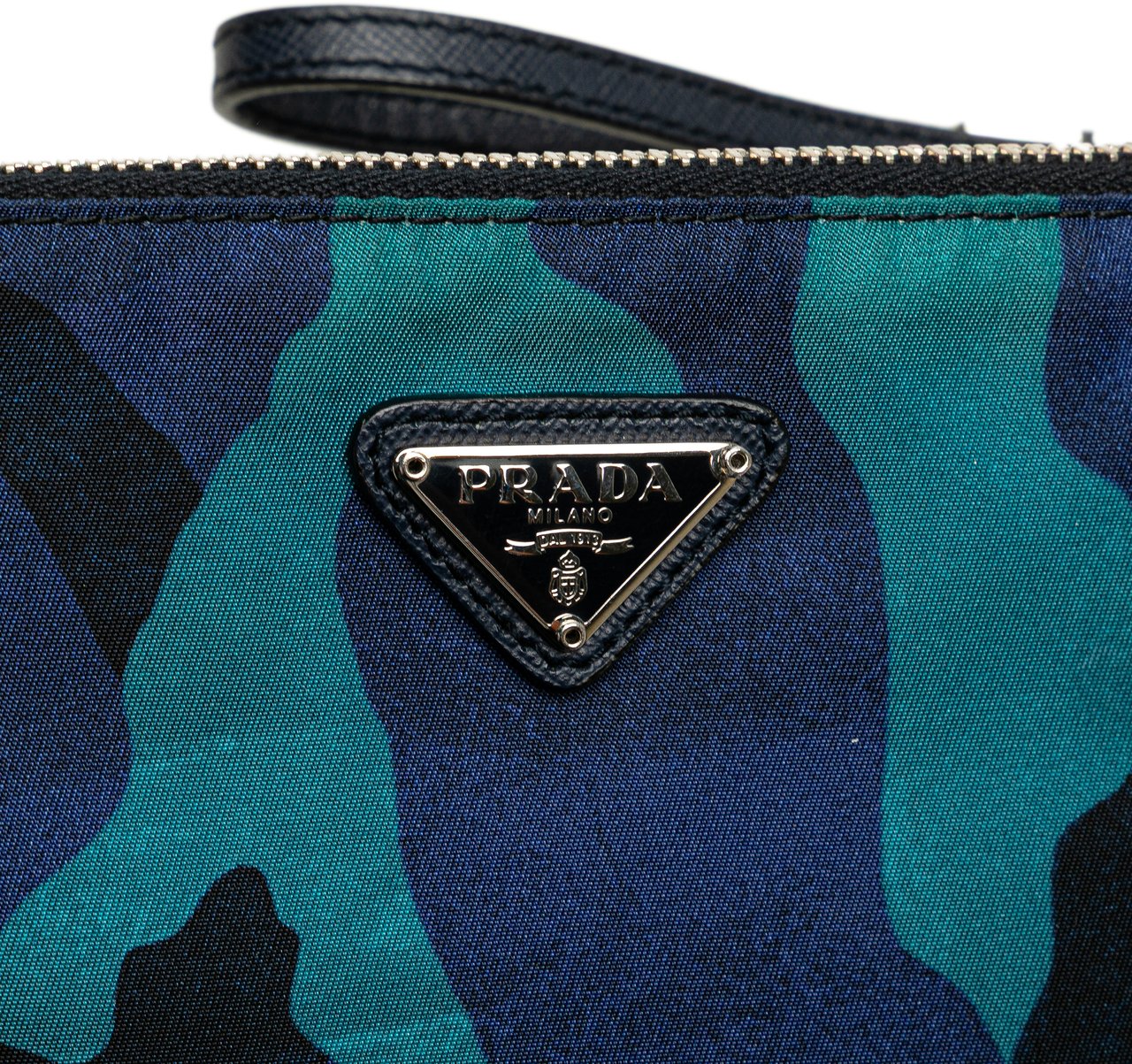 Prada Tessuto Camouflage Clutch Blauw