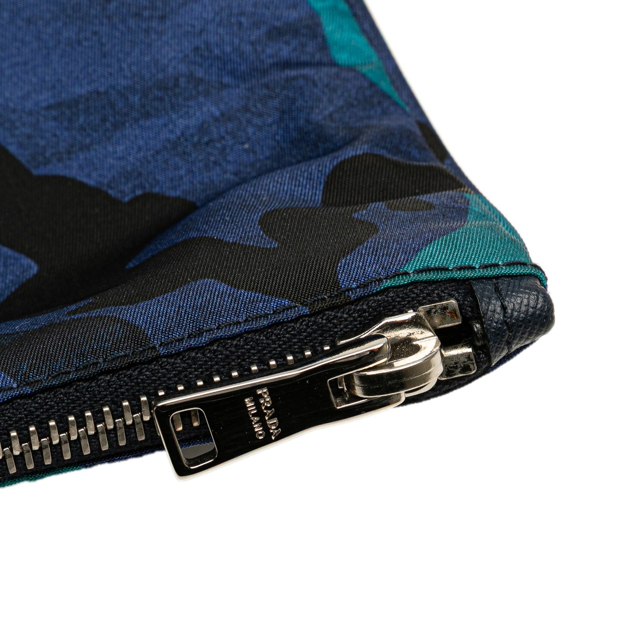 Prada Tessuto Camouflage Clutch Blauw