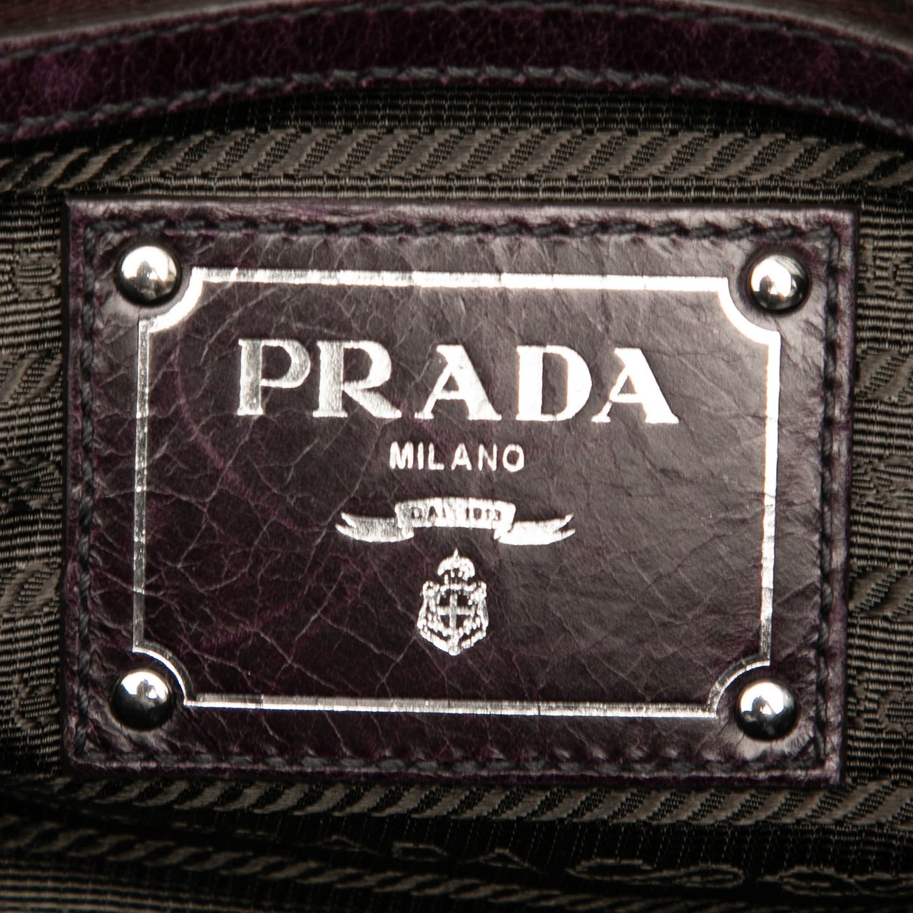 Prada Soft Calf Trimmed Tessuto Zip Top Satchel Rood