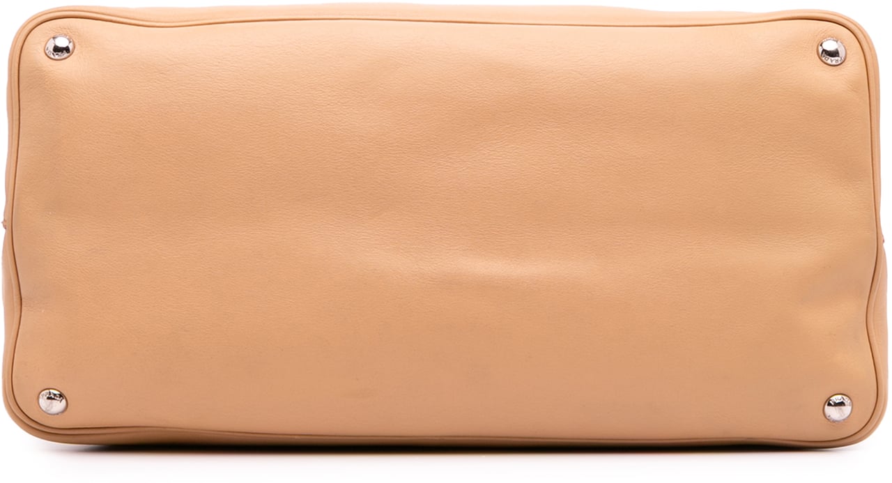 Prada Large City Calf Double Satchel Oranje
