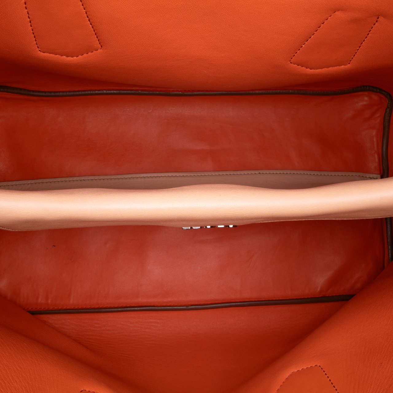 Prada Large City Calf Double Satchel Oranje