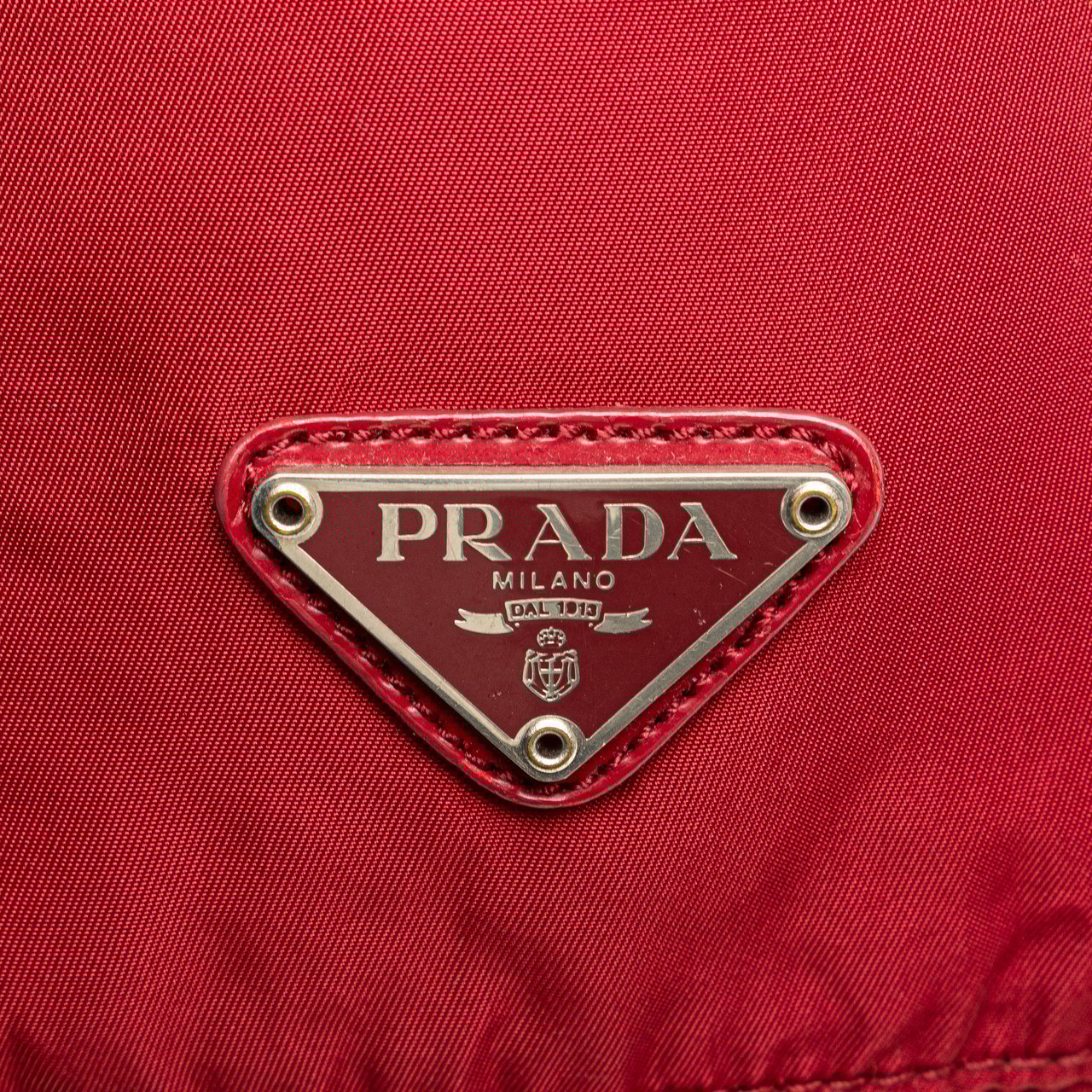 Prada Tessuto Drawstring Pouch Rood