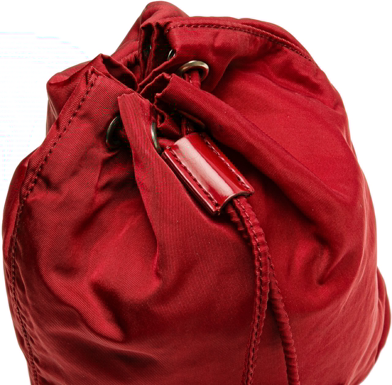 Prada Tessuto Drawstring Pouch Rood