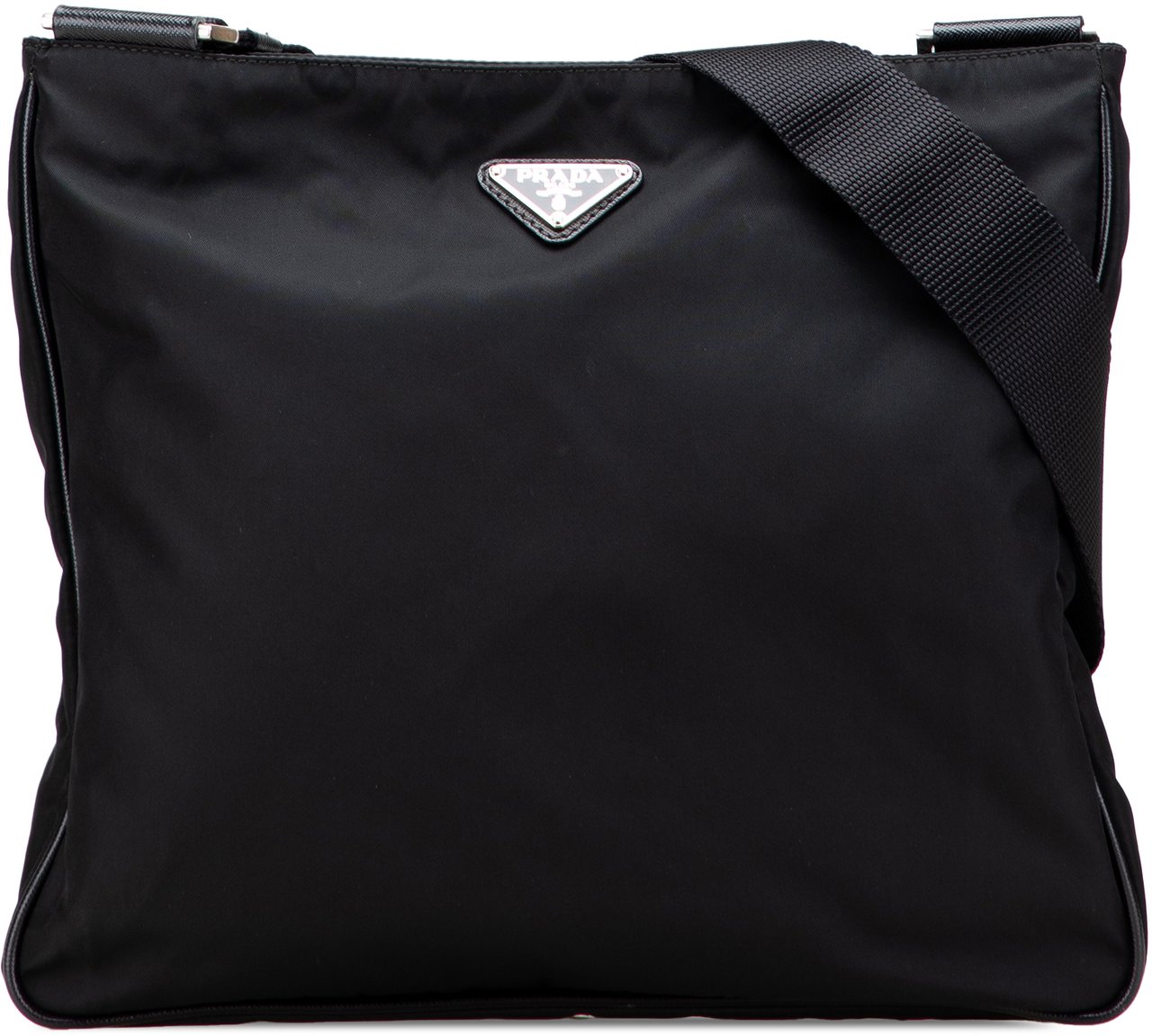 Prada Tessuto Zip Top Crossbody Zwart