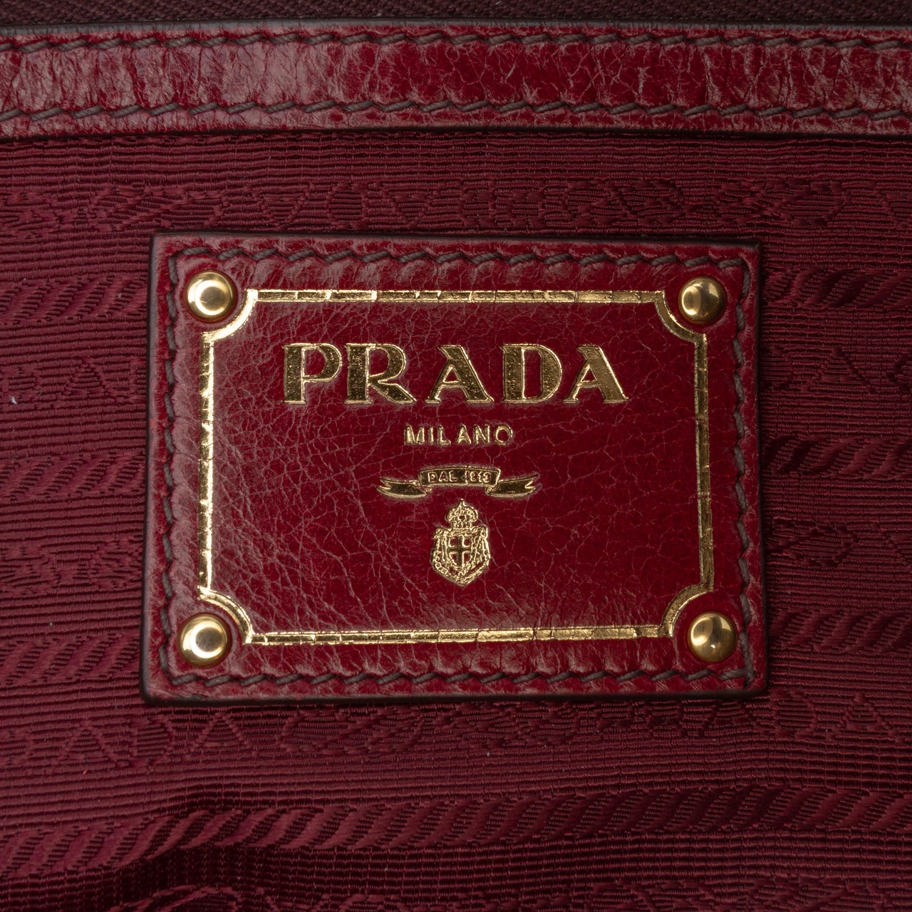 Prada Vitello Shine Satchel Rood
