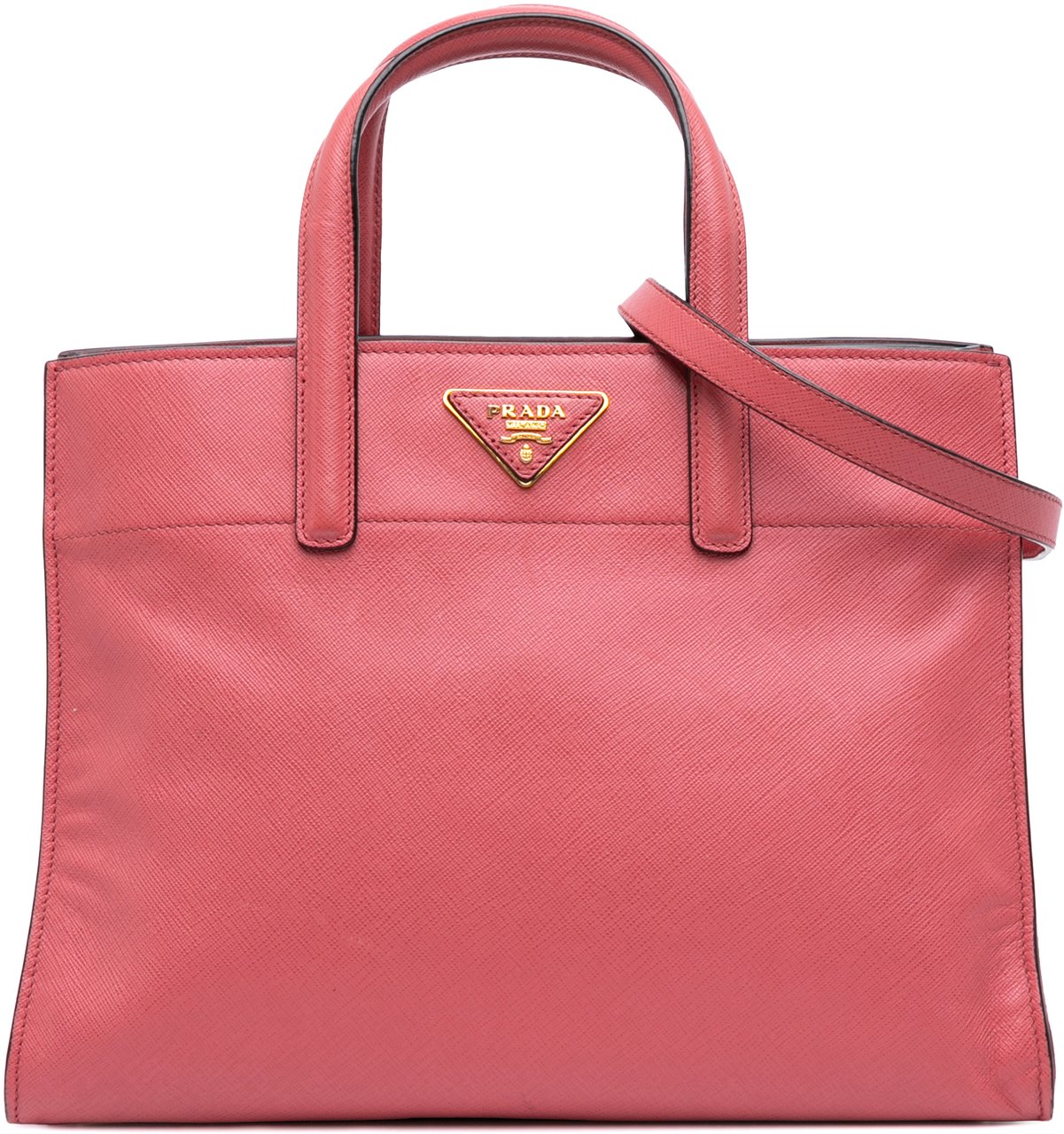 Prada Saffiano Soft Triple Pocket Tote Roze