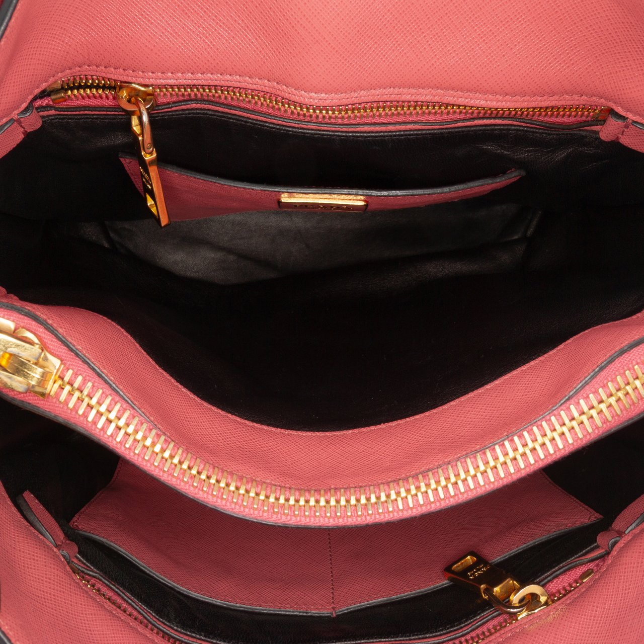 Prada Saffiano Soft Triple Pocket Tote Roze