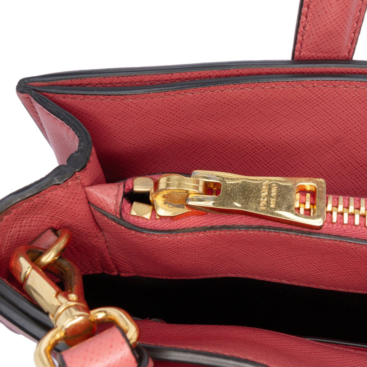 Prada Saffiano Soft Triple Pocket Tote Roze