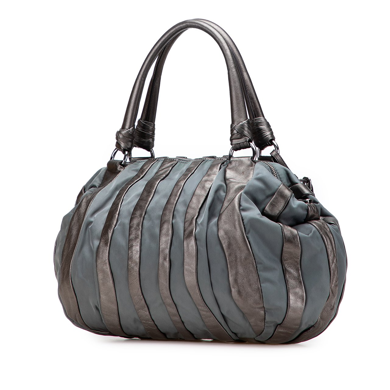 Prada Tessuto Nappa Waves Tote Grijs