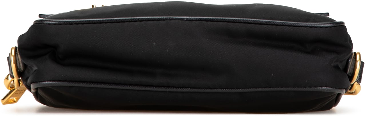 Prada Small Tessuto Front Pocket Camera Bag Zwart