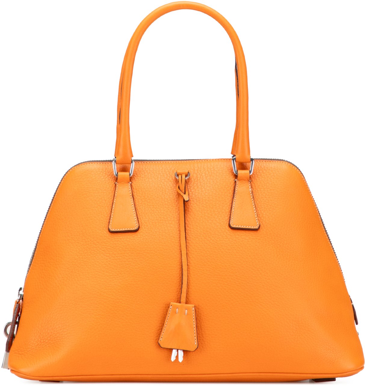 Prada Cinghiale Leather Dome Handbag Oranje