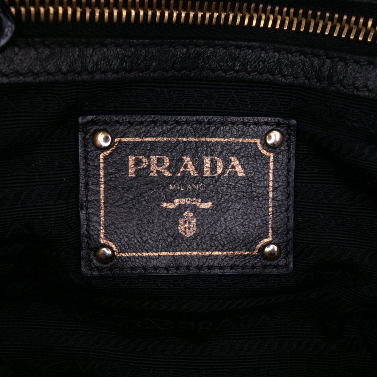 Prada Tessuto Canapa Logo Satchel Zwart