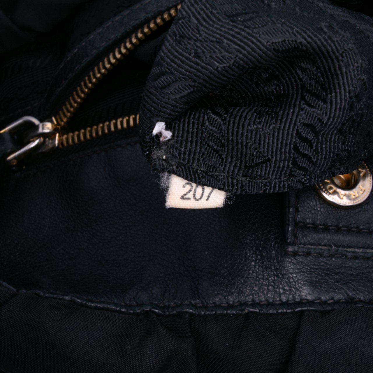 Prada Tessuto Canapa Logo Satchel Zwart