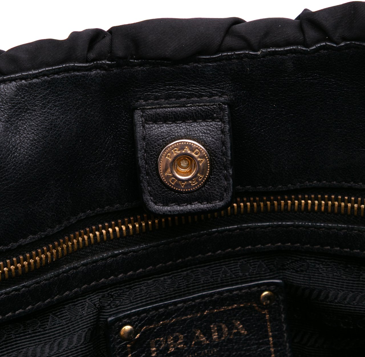 Prada Tessuto Canapa Logo Satchel Zwart