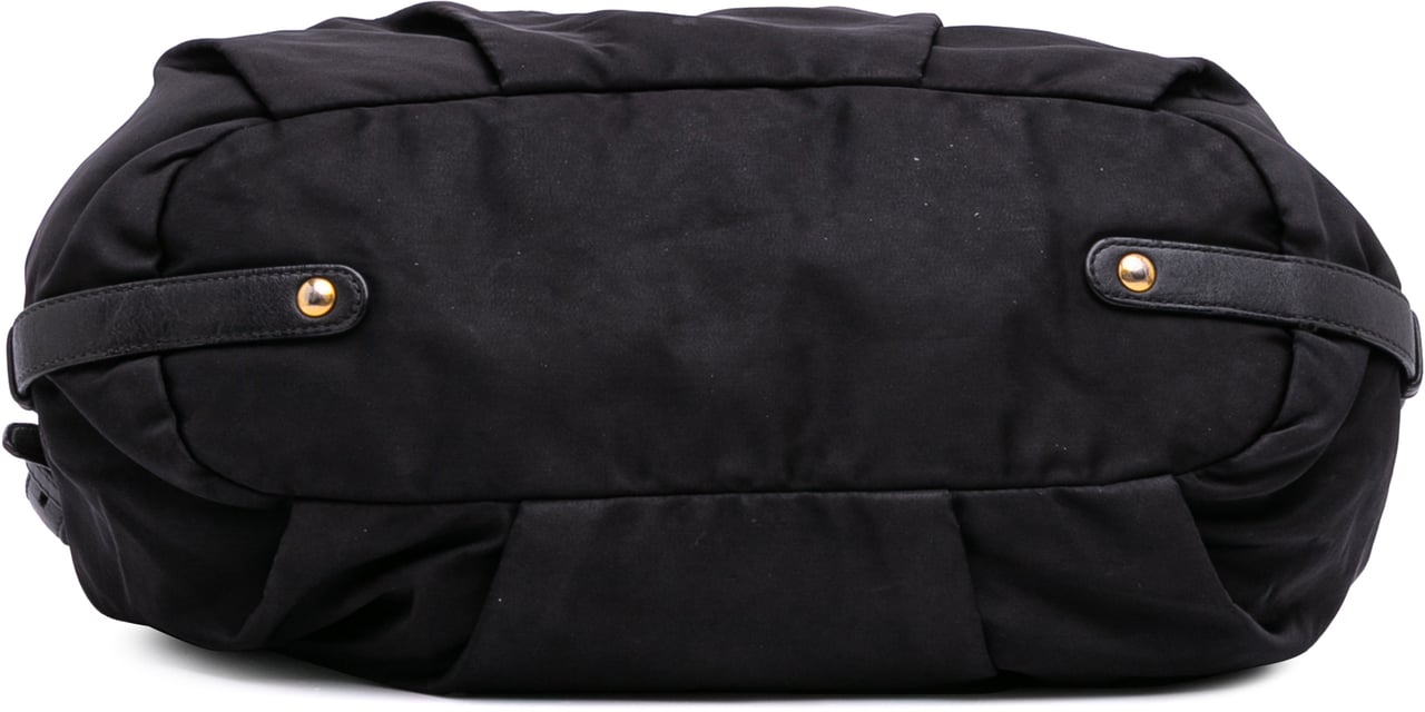 Prada Tessuto Canapa Logo Satchel Zwart