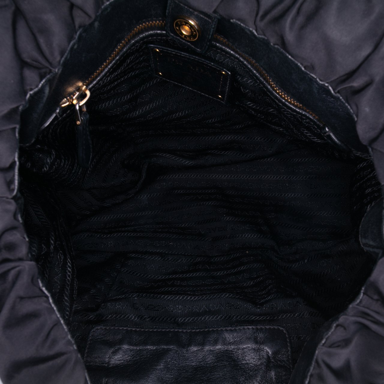 Prada Tessuto Canapa Logo Satchel Zwart