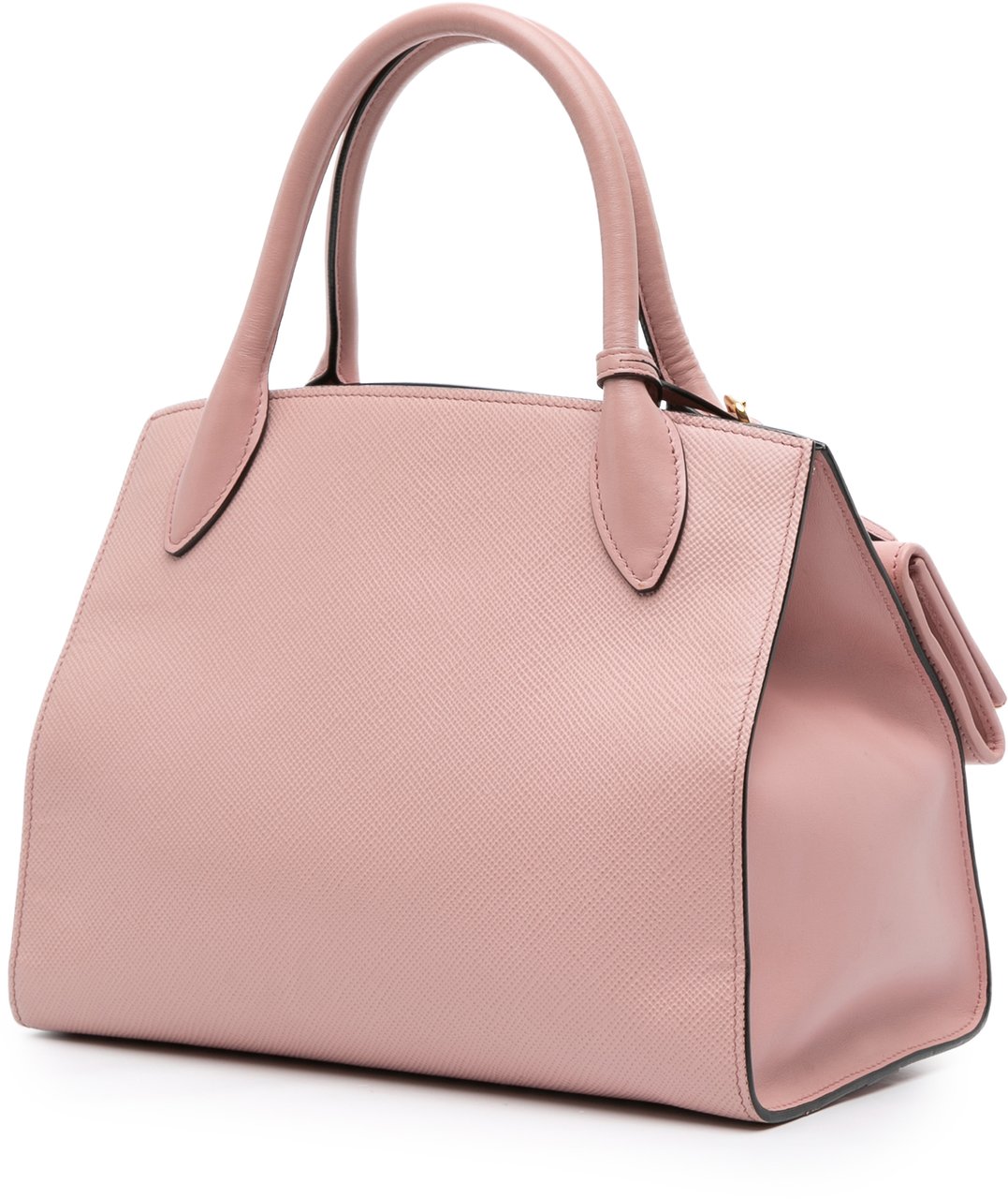 Prada Small Saffiano Cuir Monochrome Top Handle Tote Roze