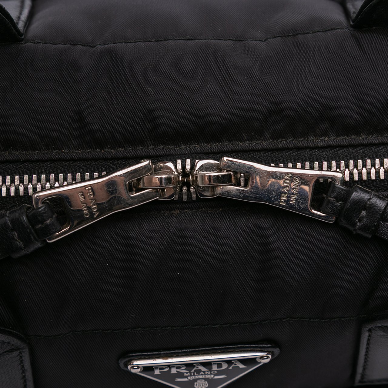 Prada Tessuto Bomber Satchel Zwart