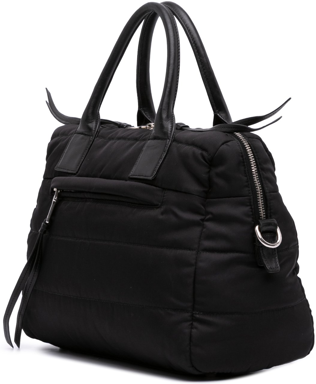 Prada Tessuto Bomber Satchel Zwart