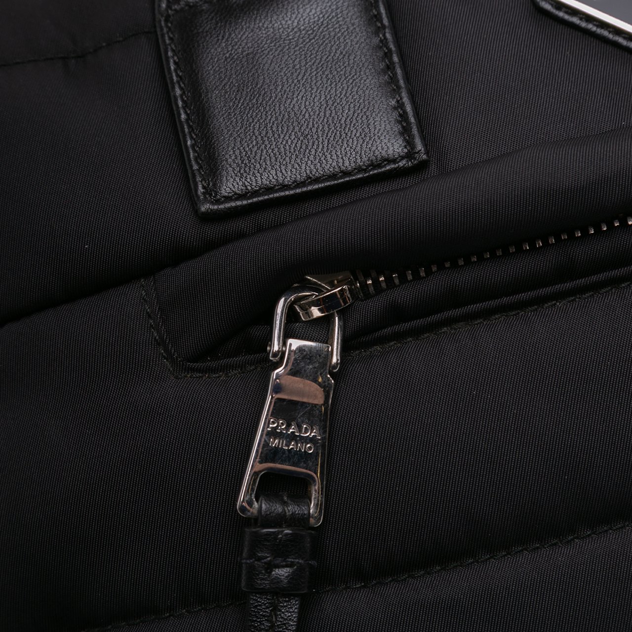 Prada Tessuto Bomber Satchel Zwart
