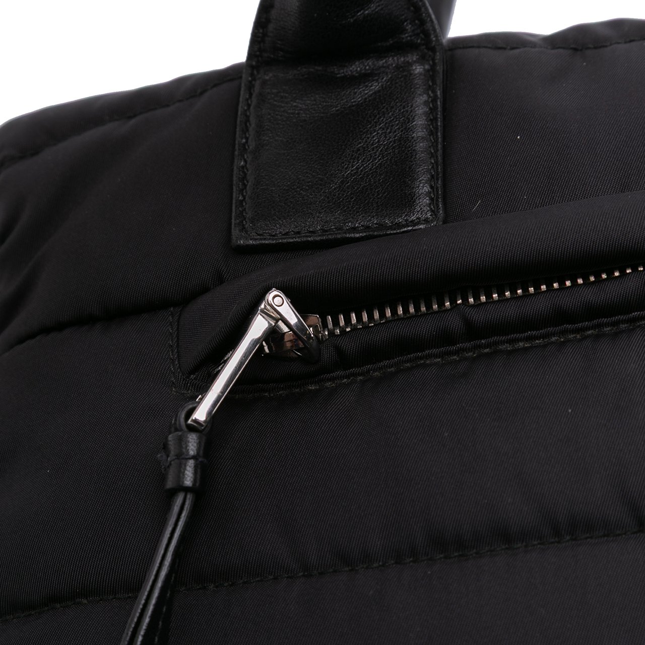 Prada Tessuto Bomber Satchel Zwart