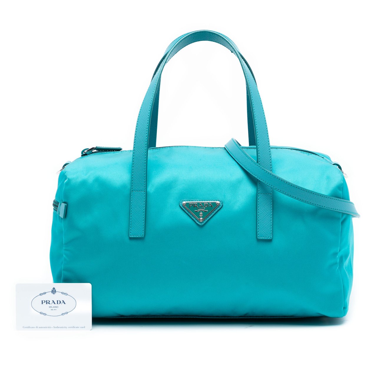 Prada Tessuto Satchel Blauw