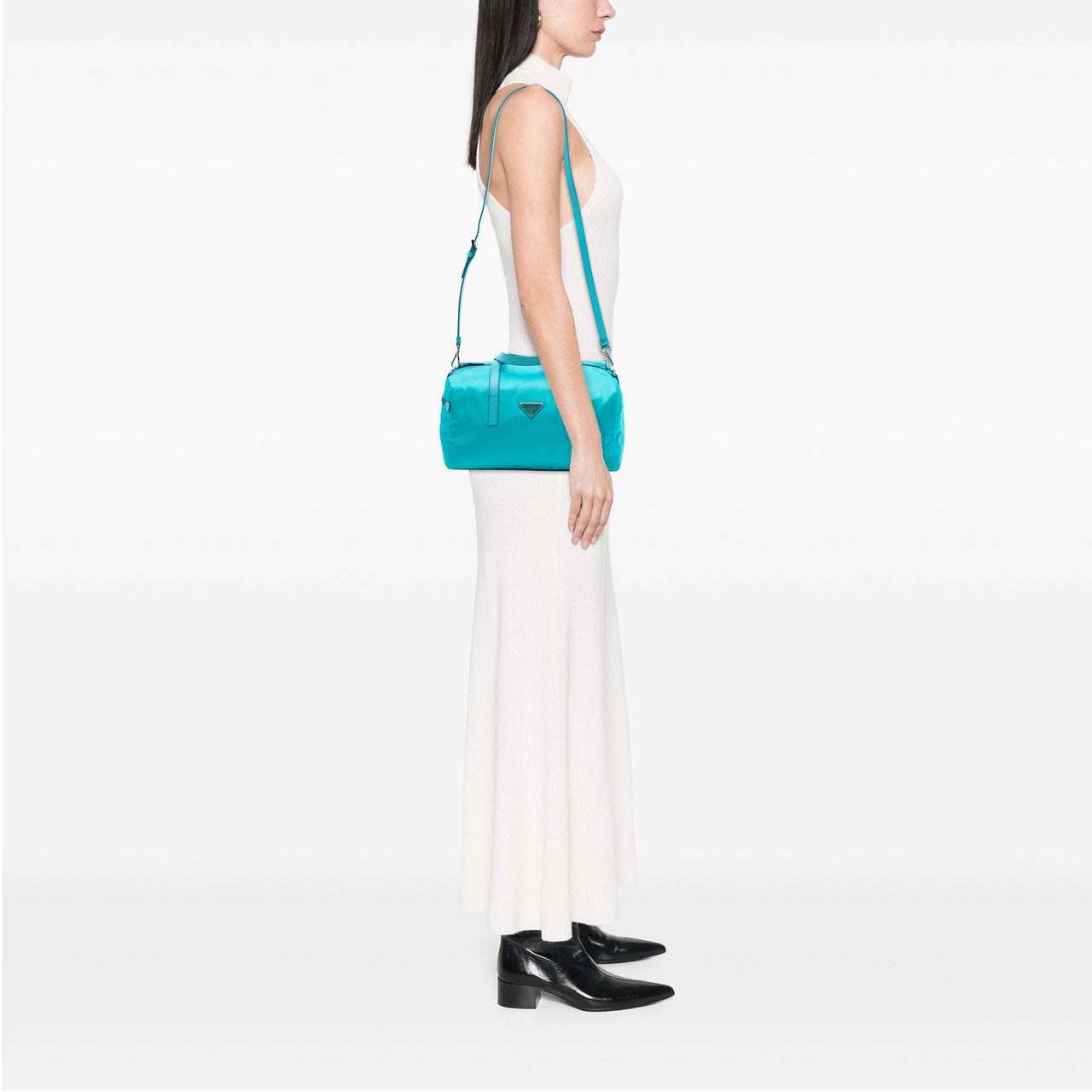 Prada Tessuto Satchel Blauw