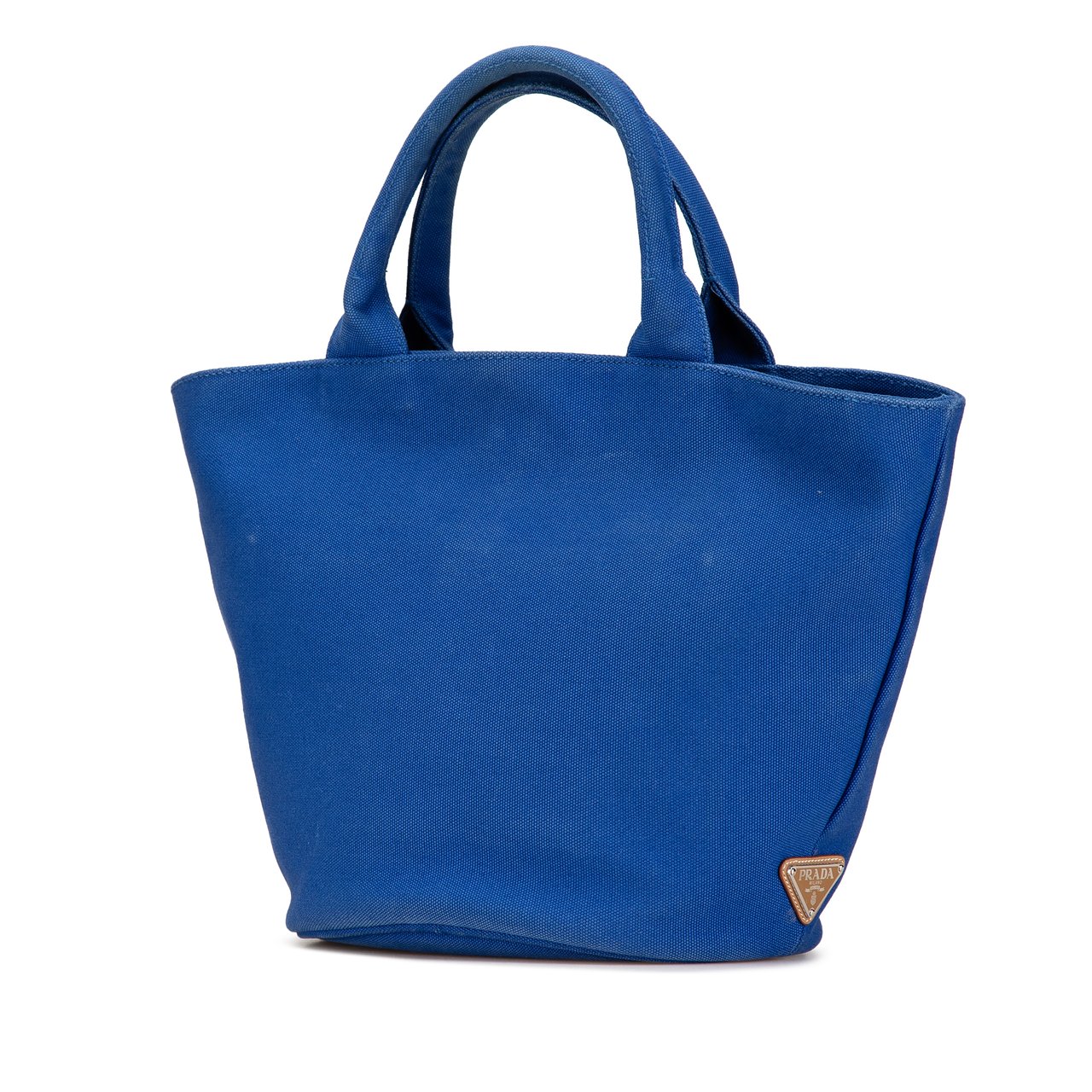 Prada Canvas Canapa Logo Satchel Blauw
