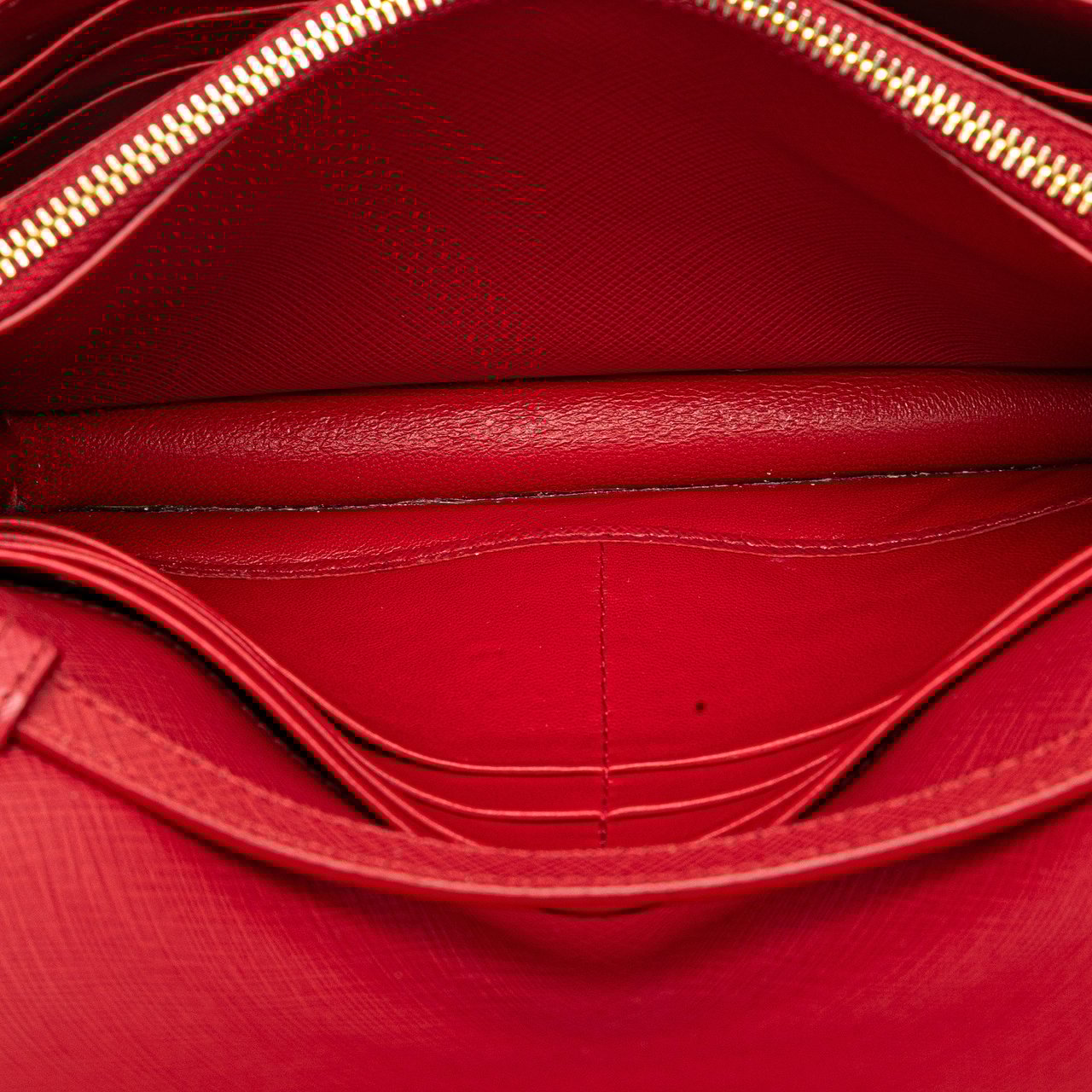 Prada Saffiano Lux Bow Wallet On Strap Rood