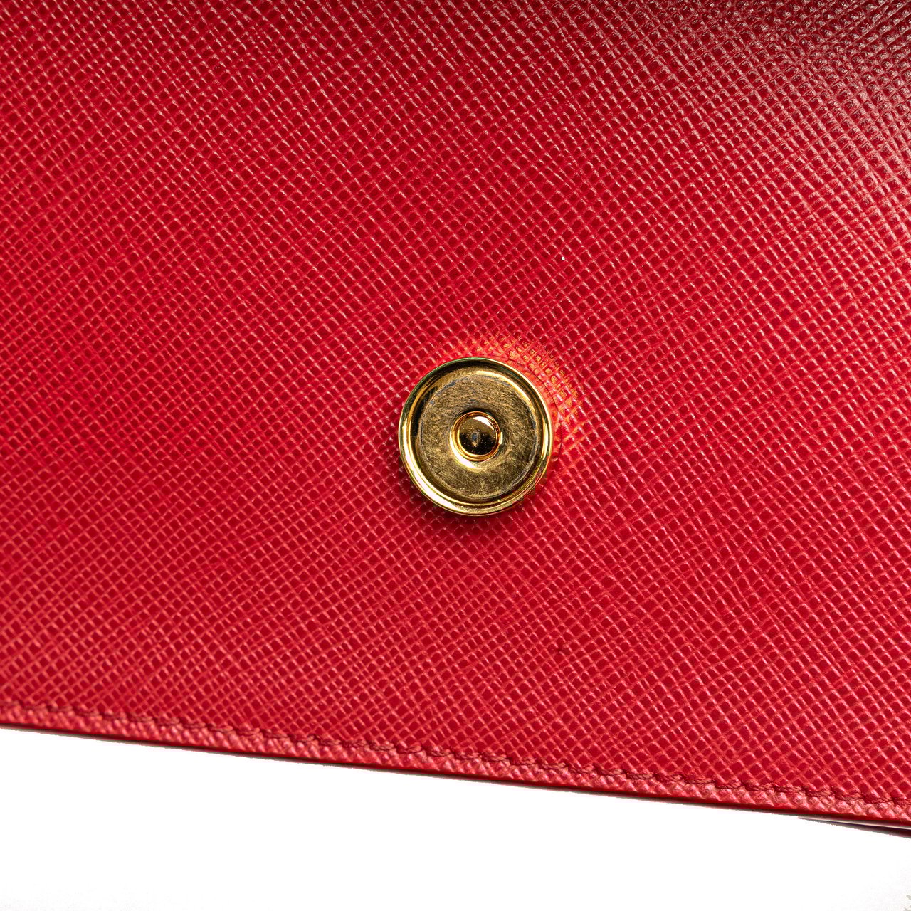 Prada Saffiano Lux Bow Wallet On Strap Rood
