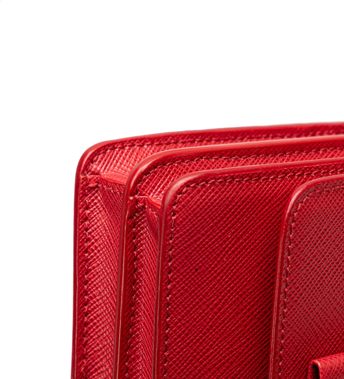 Prada Saffiano Lux Bow Wallet On Strap Rood