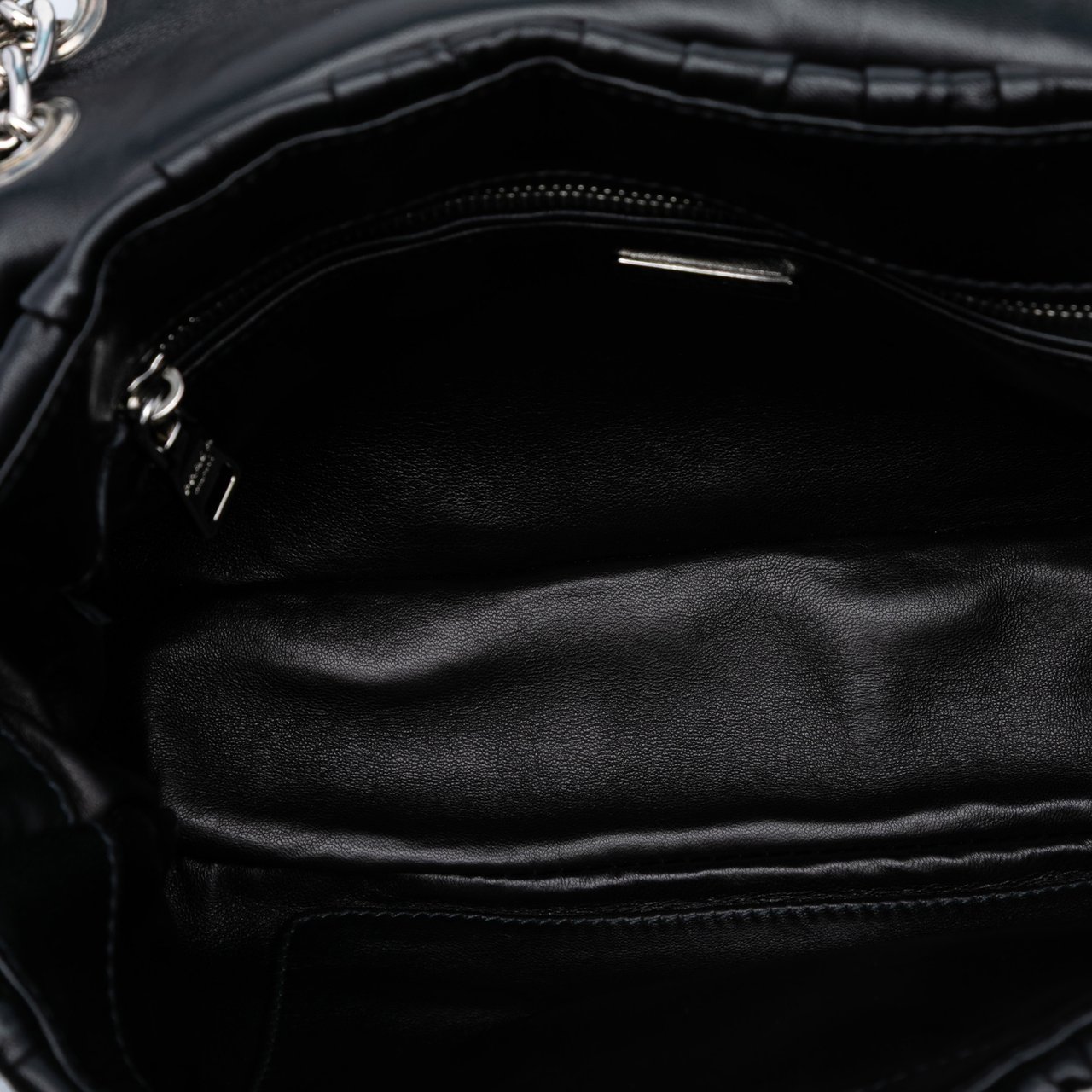 Prada Medium Nappa Gaufre Sound Lock Shoulder Bag Zwart