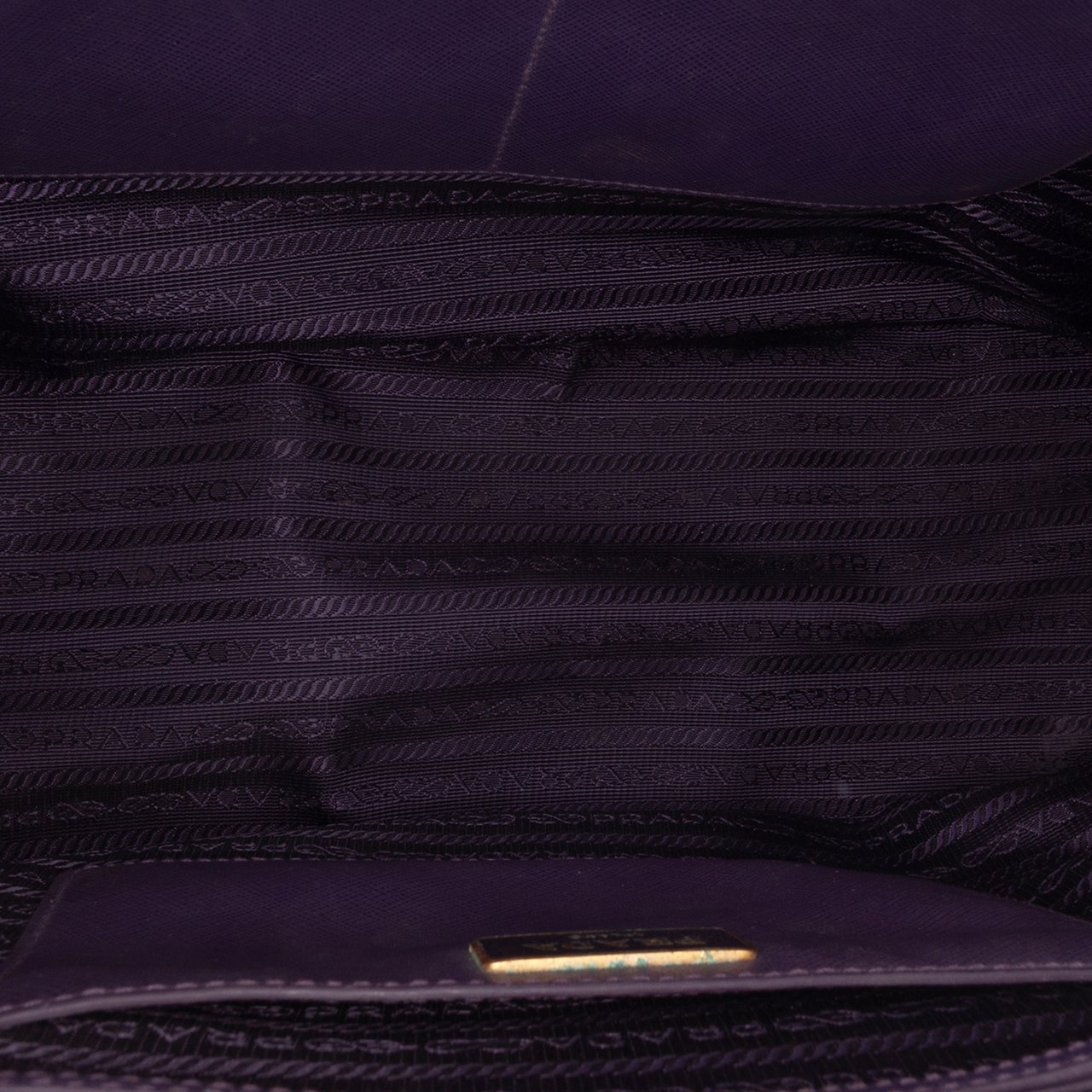 Prada Medium Saffiano Lux Galleria Double Zip Satchel Paars