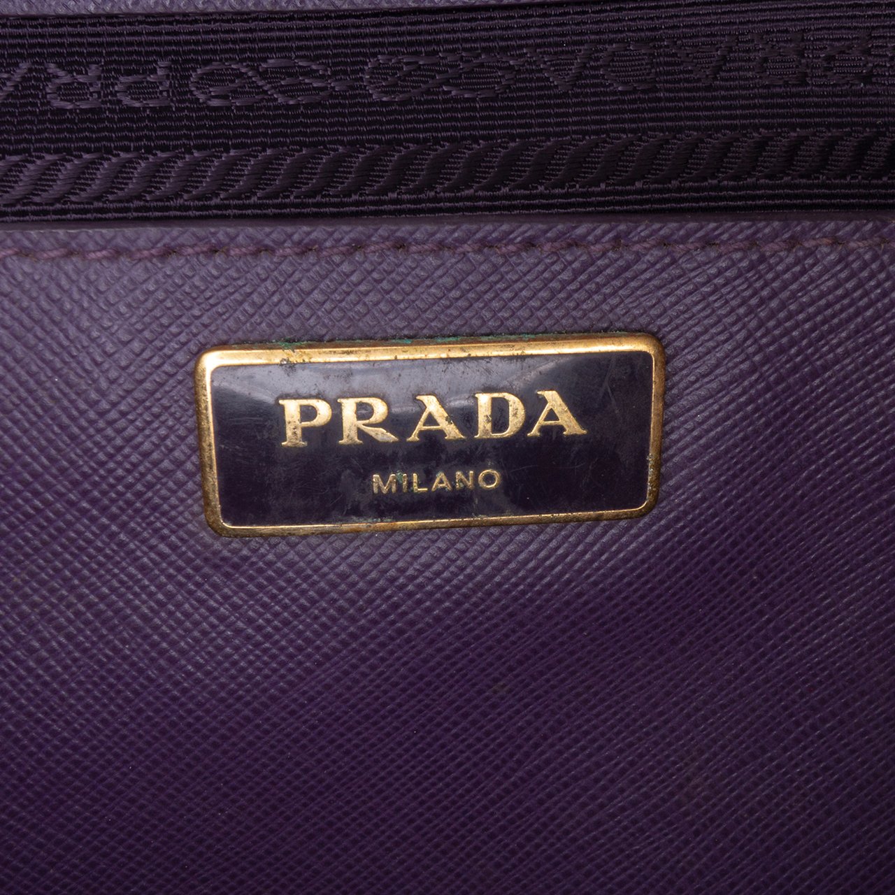 Prada Medium Saffiano Lux Galleria Double Zip Satchel Paars