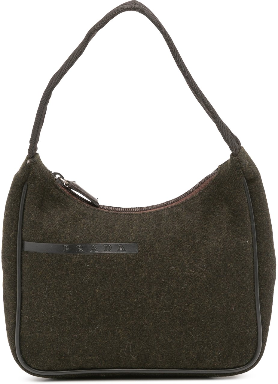 Prada Wool Sport Handbag Bruin